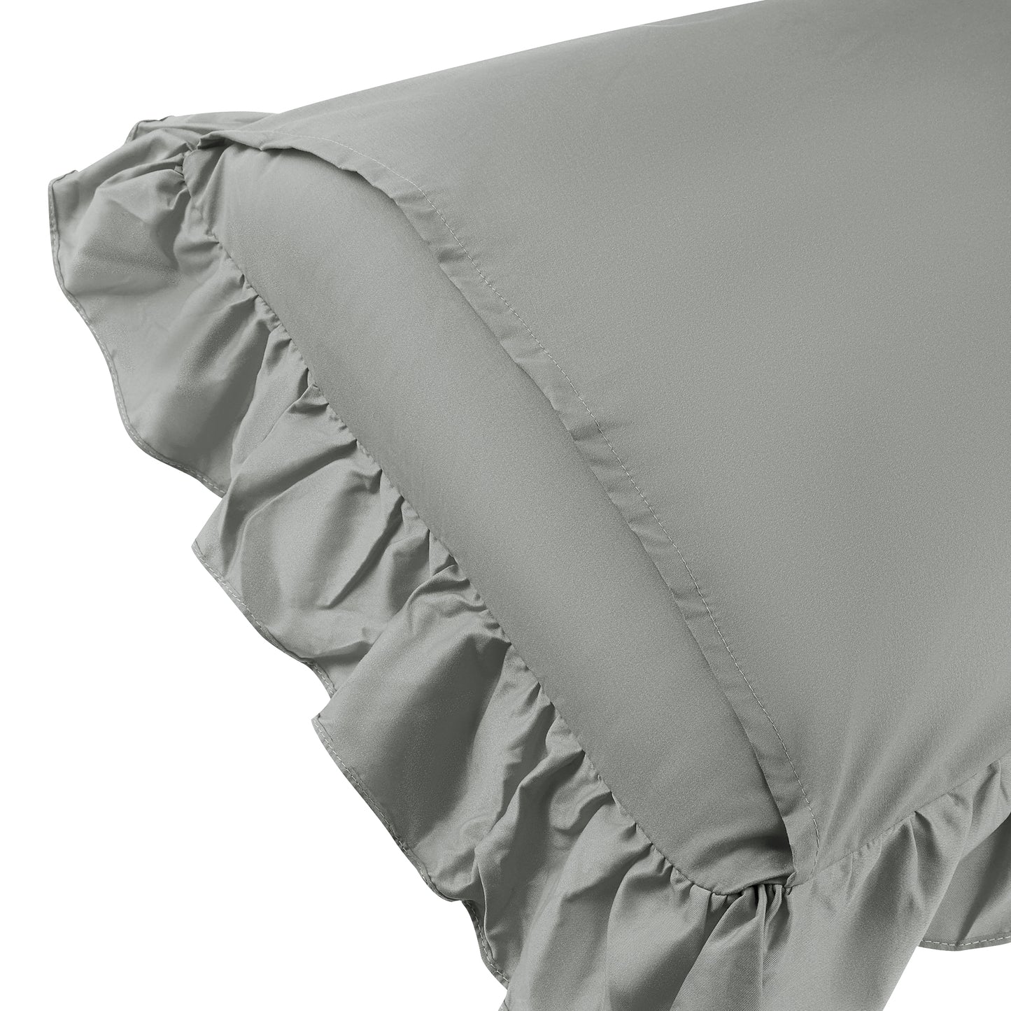 Single Layer Ruffled Pillowcase Standard Set of 2 with Envelope Closure, Birthday Gifts for Friends