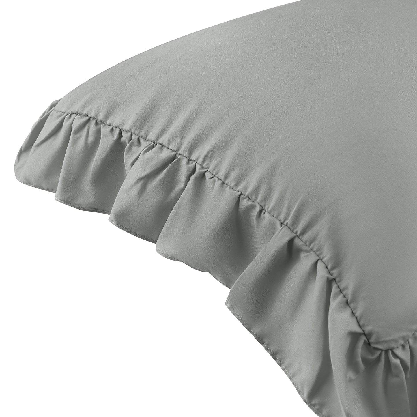 Single Layer Ruffled Pillowcase Standard Set of 2 with Envelope Closure, Birthday Gifts for Friends