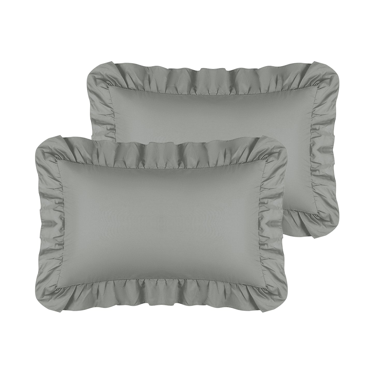 Single Layer Ruffled Pillowcase Standard Set of 2 with Envelope Closure, Birthday Gifts for Friends