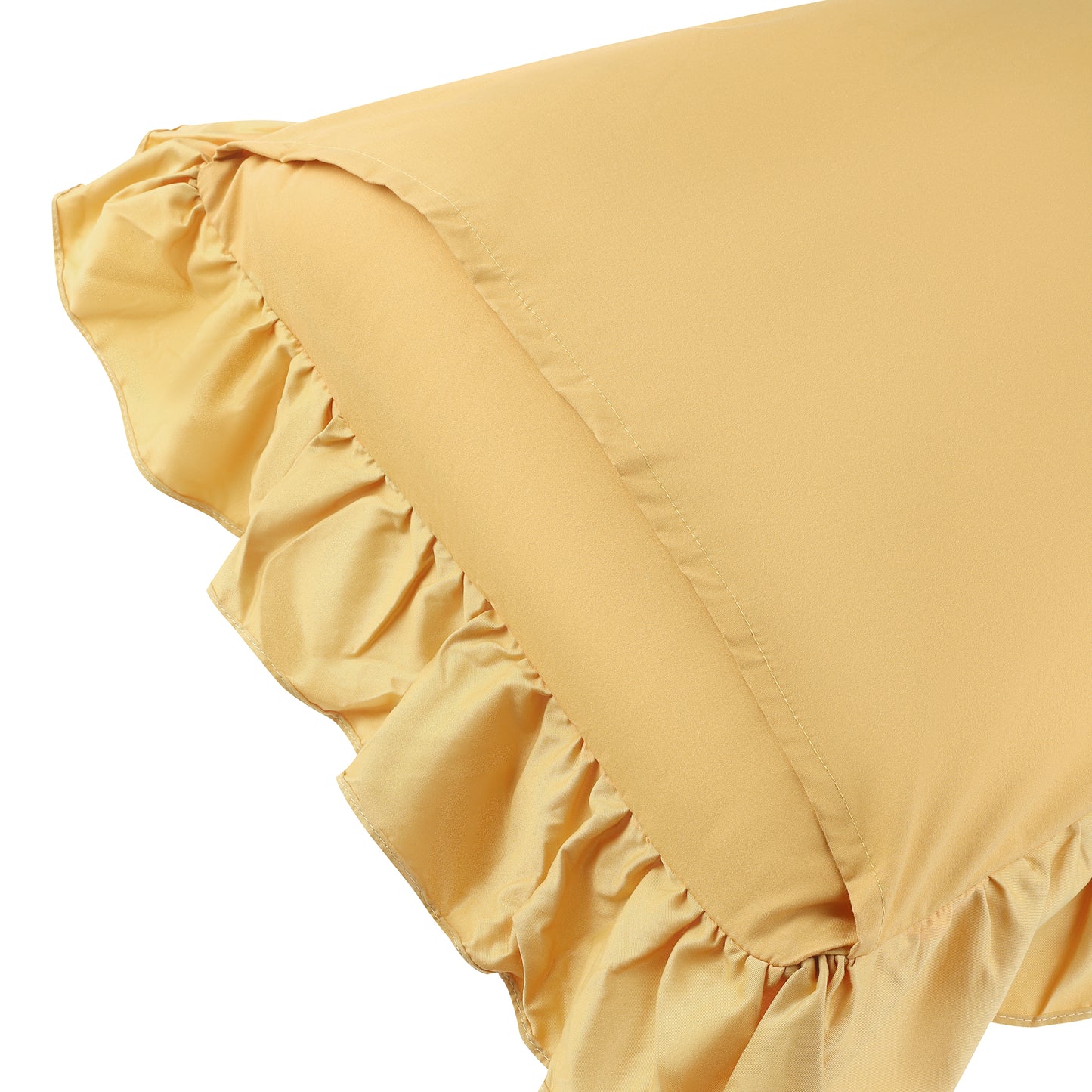 Single Layer Ruffled Pillowcase Standard Set of 2 with Envelope Closure, Birthday Gifts for Friends