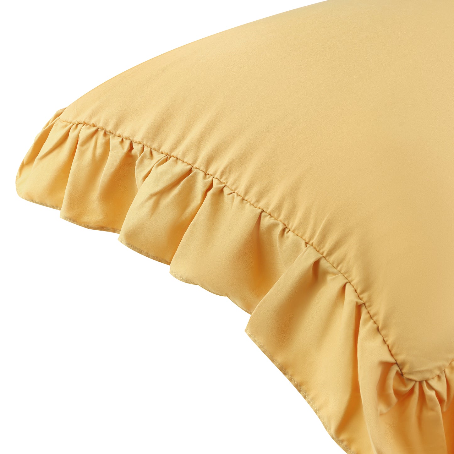 Single Layer Ruffled Pillowcase Standard Set of 2 with Envelope Closure, Birthday Gifts for Friends