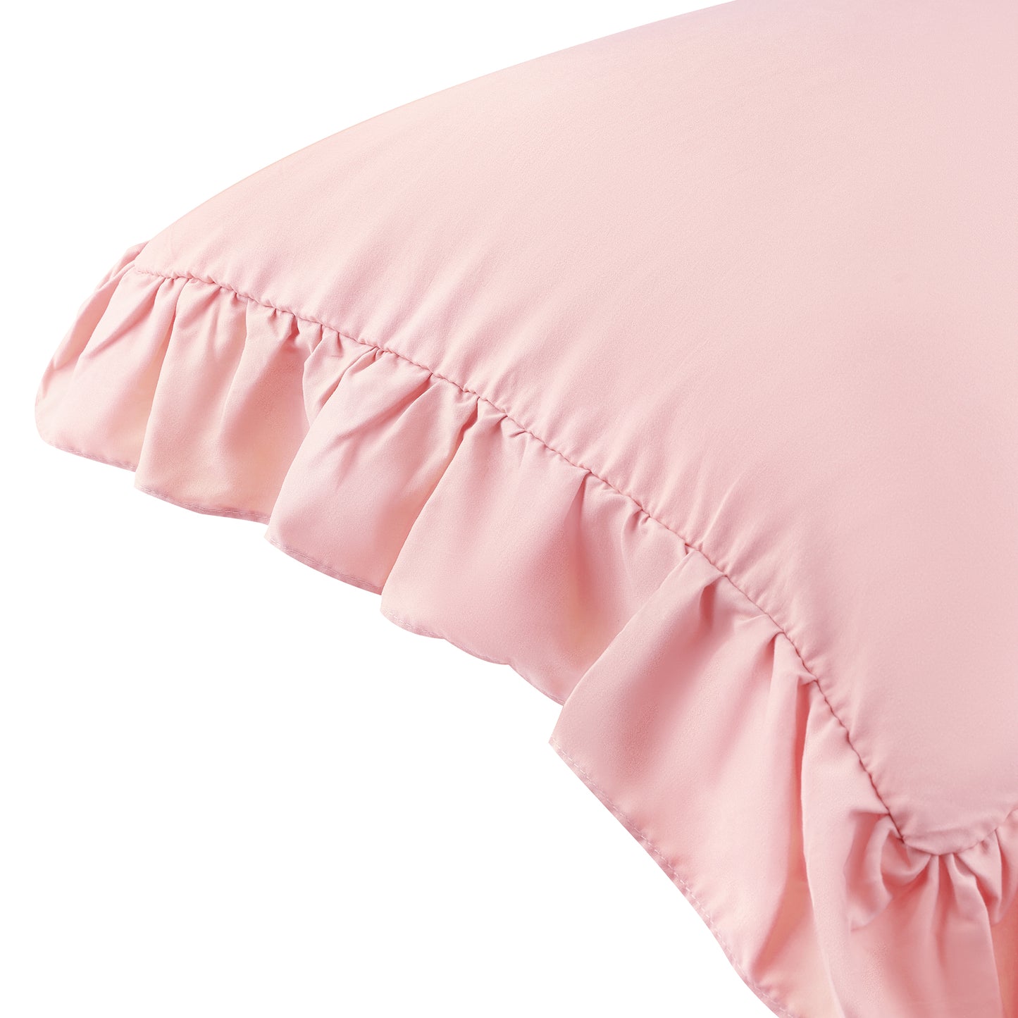 Single Layer Ruffled Pillowcase Standard Set of 2 with Envelope Closure, Birthday Gifts for Friends