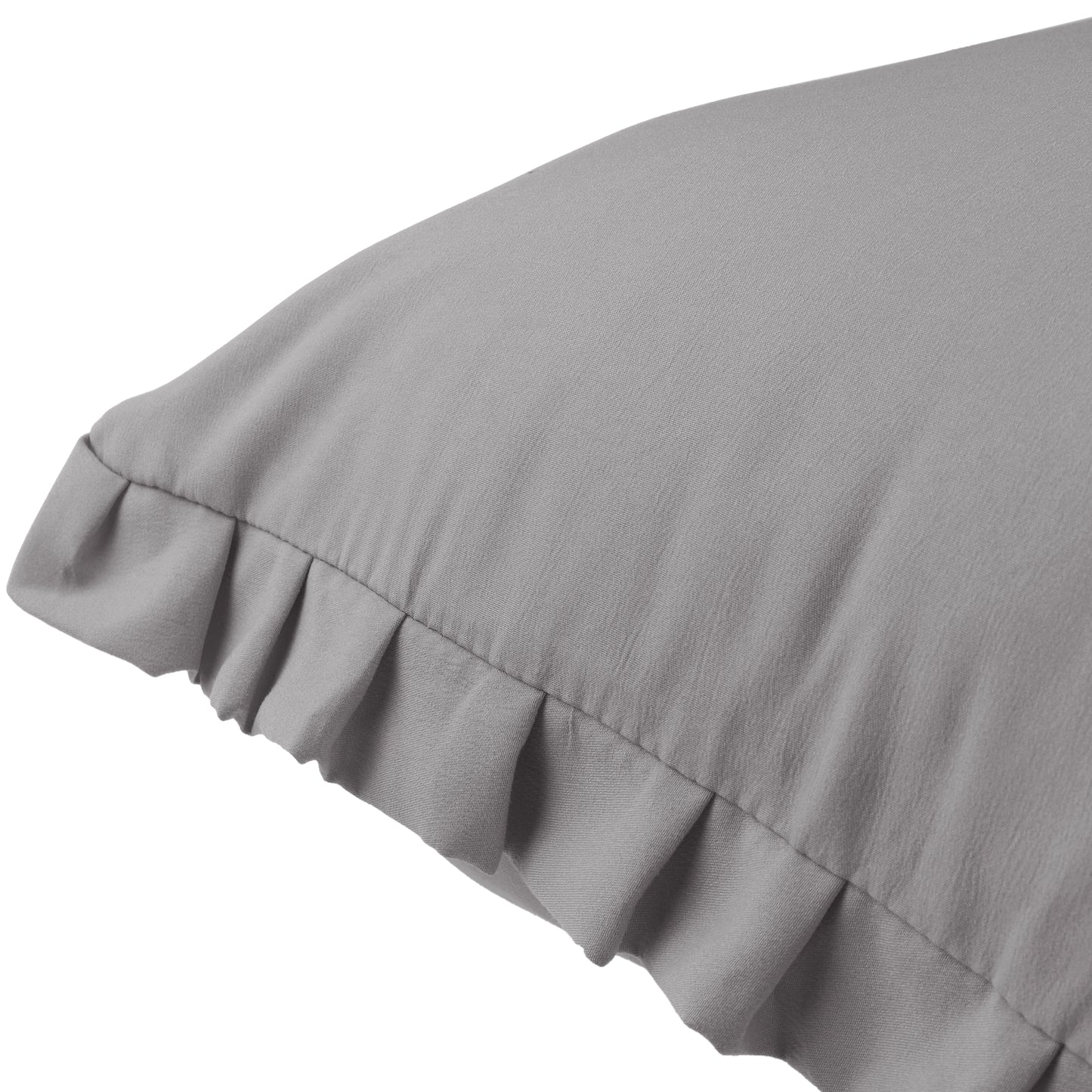 Ruffled Pillow Shams, Pack of 2 Edge Ruffled Pillow Cases Covers with Envelope Closure