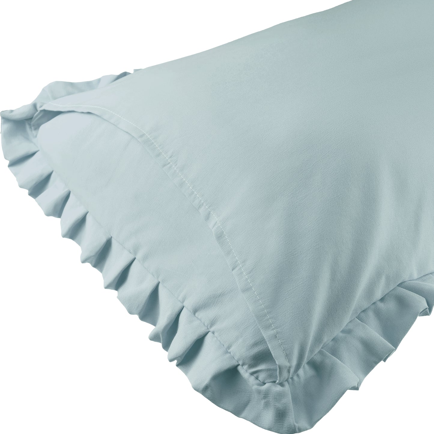 Ruffled Pillow Shams, Pack of 2 Edge Ruffled Pillow Cases Covers with Envelope Closure