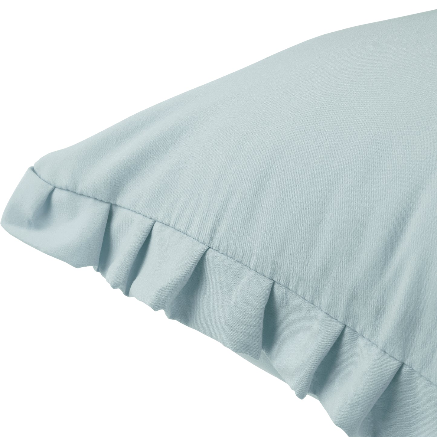 Ruffled Pillow Shams, Pack of 2 Edge Ruffled Pillow Cases Covers with Envelope Closure