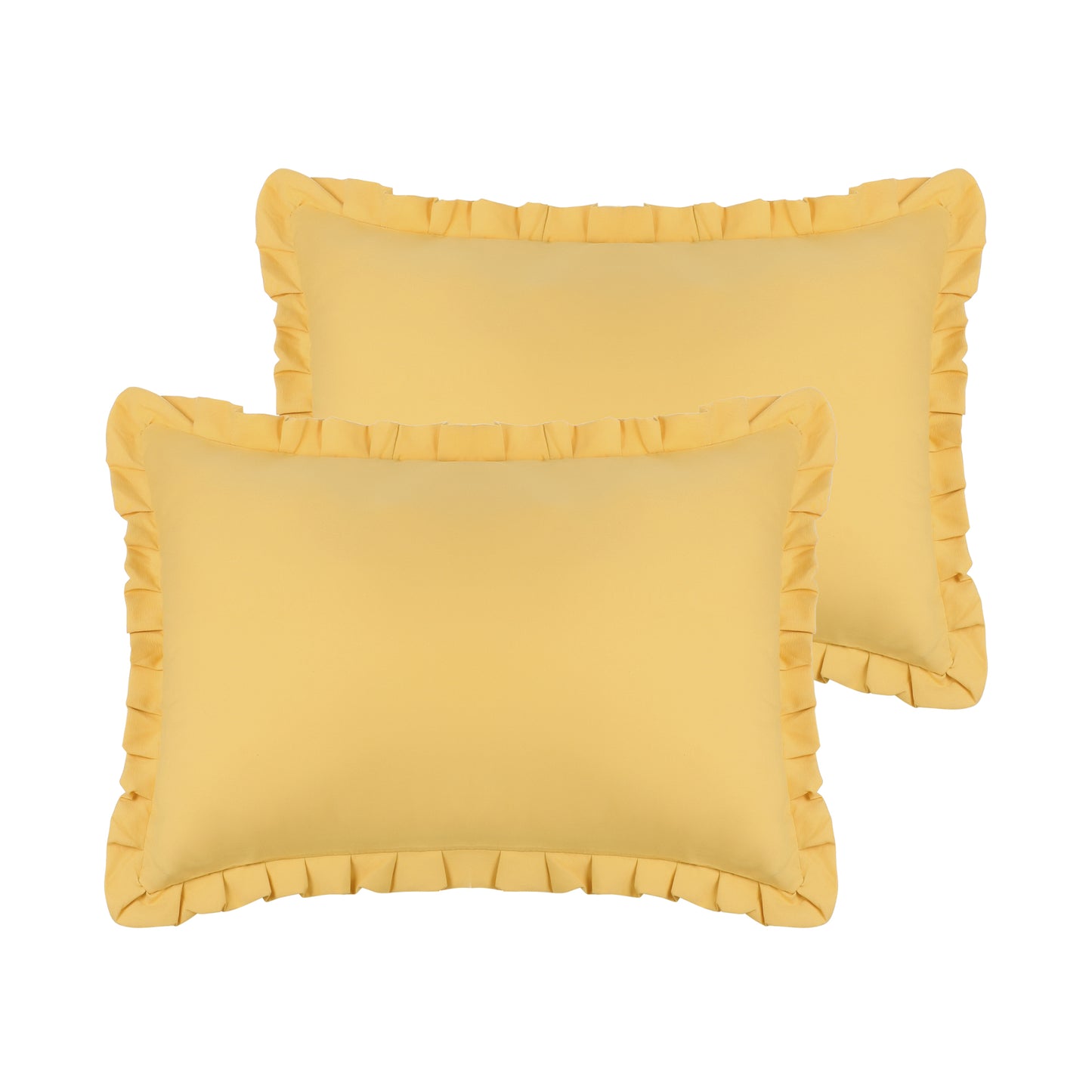 Ruffled Pillow Shams, Pack of 2 Edge Ruffled Pillow Cases Covers with Envelope Closure