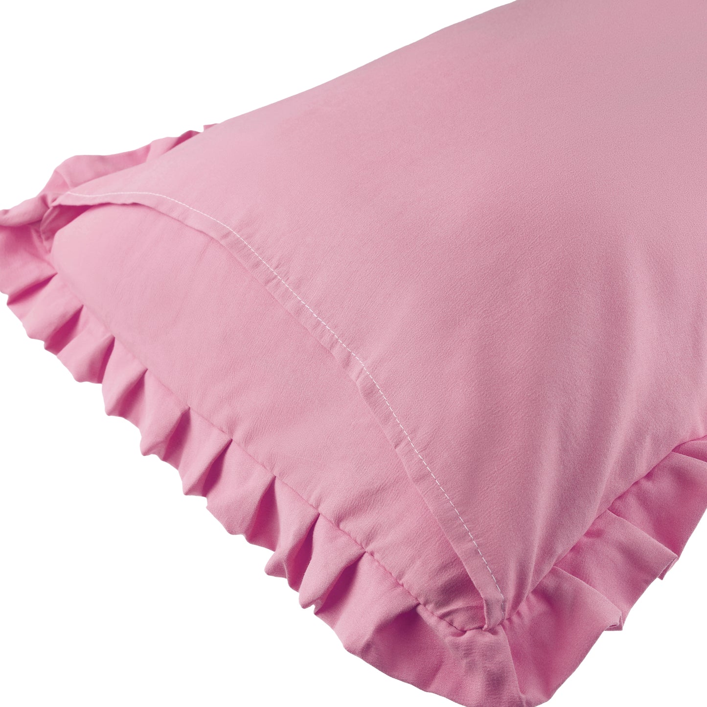 Ruffled Pillow Shams, Pack of 2 Edge Ruffled Pillow Cases Covers with Envelope Closure