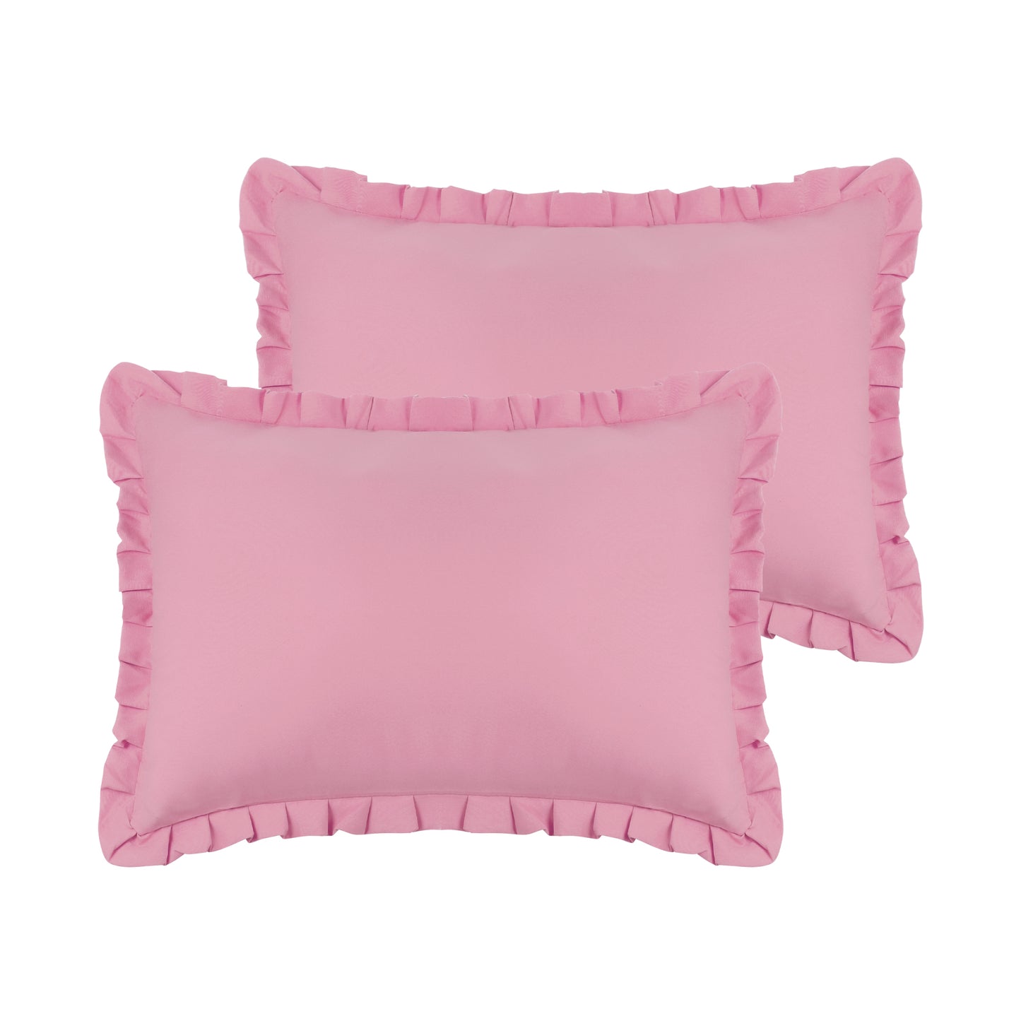 Ruffled Pillow Shams, Pack of 2 Edge Ruffled Pillow Cases Covers with Envelope Closure