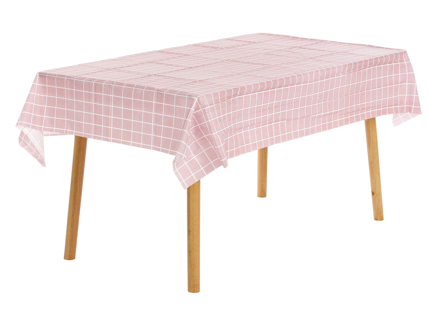 Mantel rectangular a cuadros (paquete de 6), desechable, de plástico, impermeable