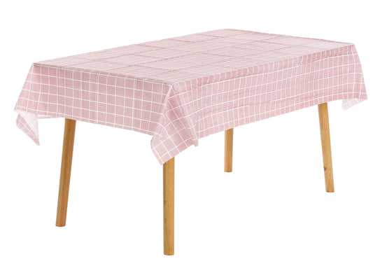 Rectangle Checkered Tablecloth 6 Pack, Disposable Plastic Waterproof Table Cover