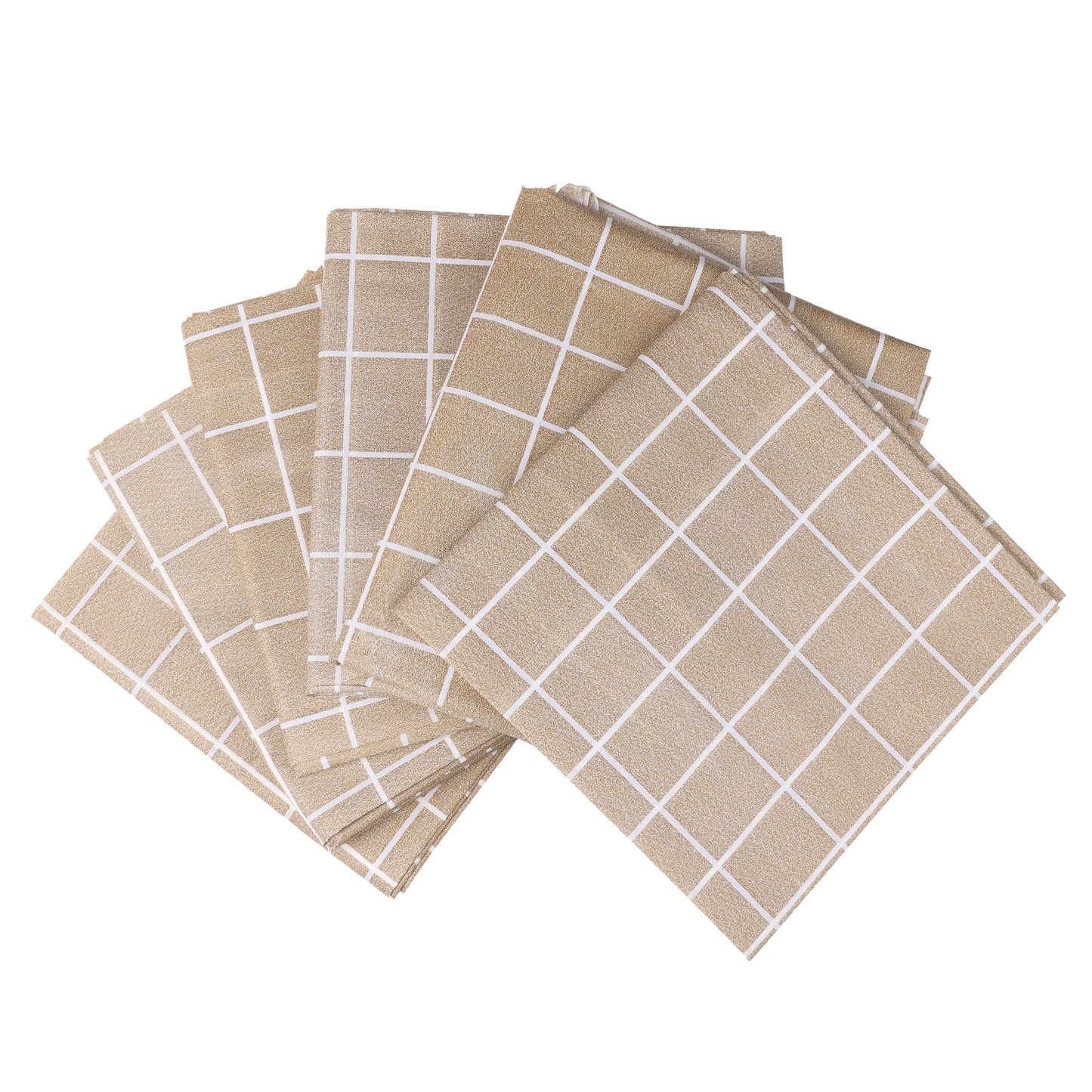 Rectangle Checkered Tablecloth 6 Pack, Disposable Plastic Waterproof Table Cover