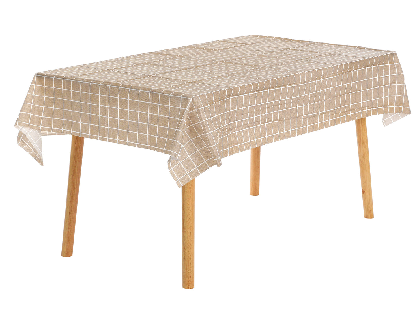 Rectangle Checkered Tablecloth 6 Pack, Disposable Plastic Waterproof Table Cover