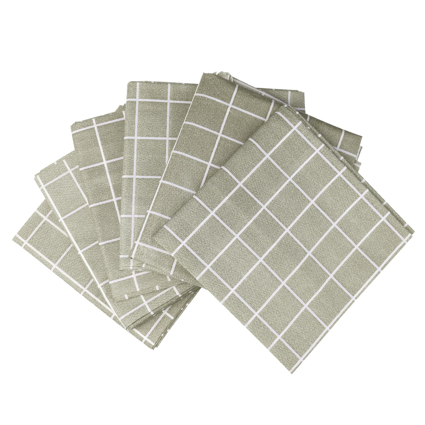 Rectangle Checkered Tablecloth 6 Pack, Disposable Plastic Waterproof Table Cover