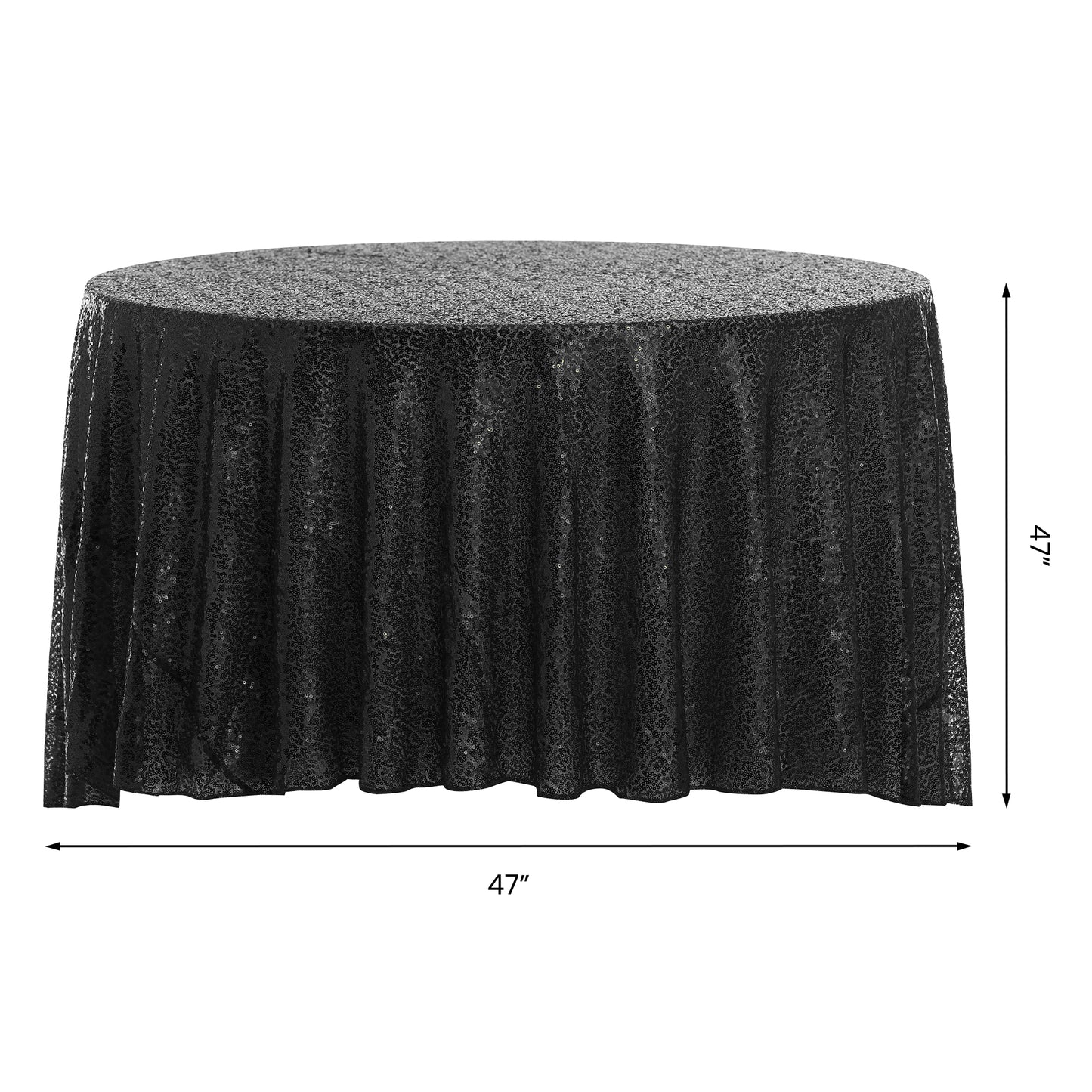 1 Pack Round Tablecloth, Polyester Sequin Table Cover