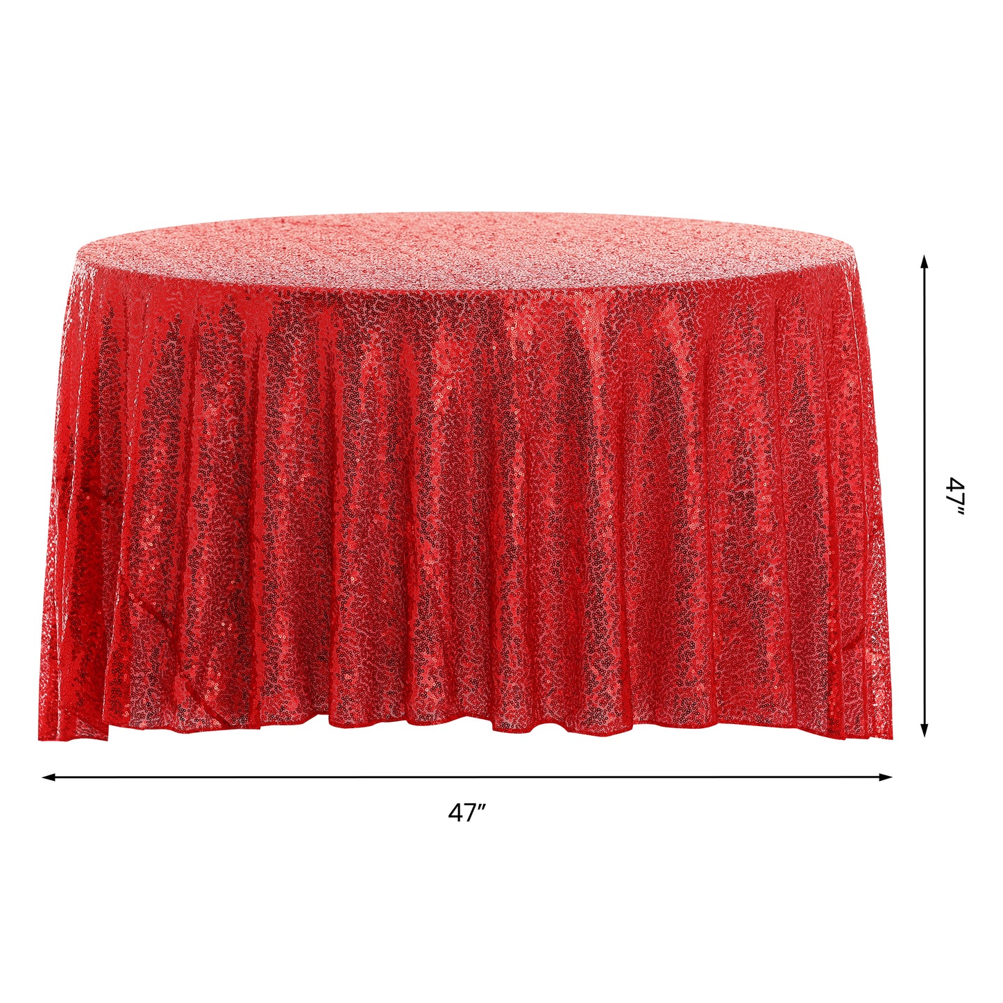 1 Pack Round Tablecloth, Polyester Sequin Table Cover