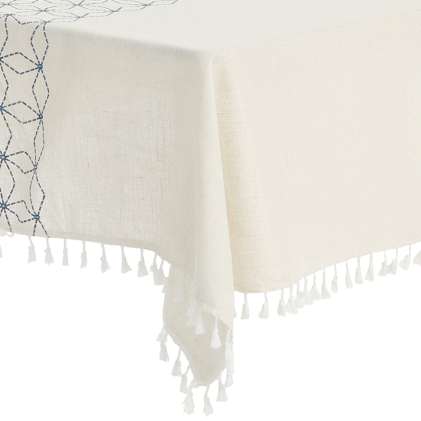 1 Pack Rectangle Rustic Tablecloth, Cotton Linen Waterproof Table Cover