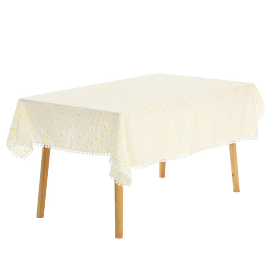 Mantel rectangular de algodón amarillo (1 unidad)