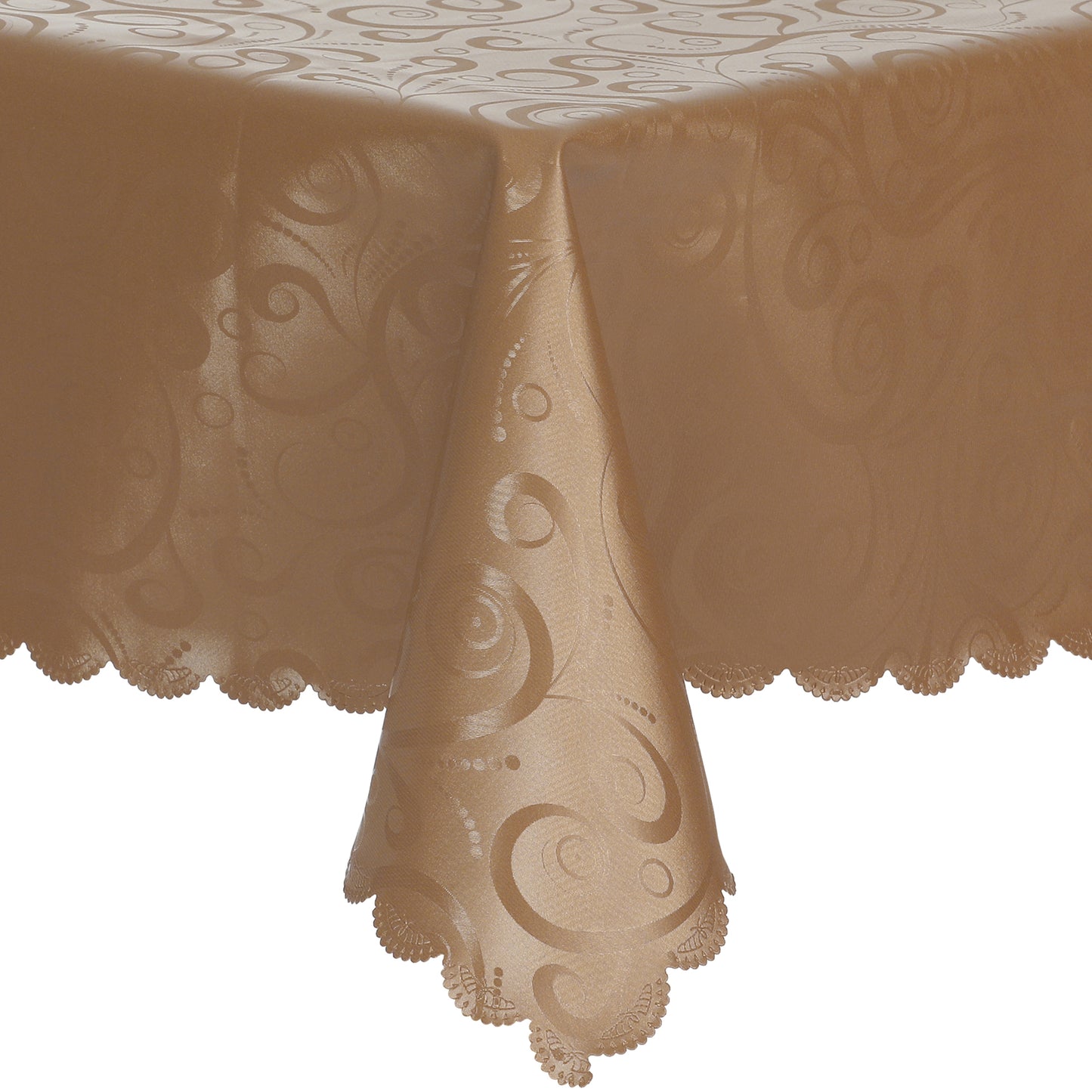 1 Pack Rectangle Waterproof Vinyl Tablecloth, Wrinkle-Resistant Washable Table Cover