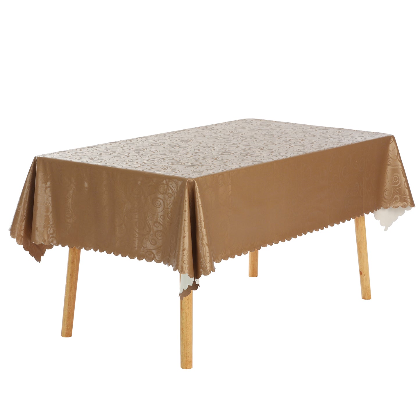 1 Pack Rectangle Waterproof Vinyl Tablecloth, Wrinkle-Resistant Washable Table Cover