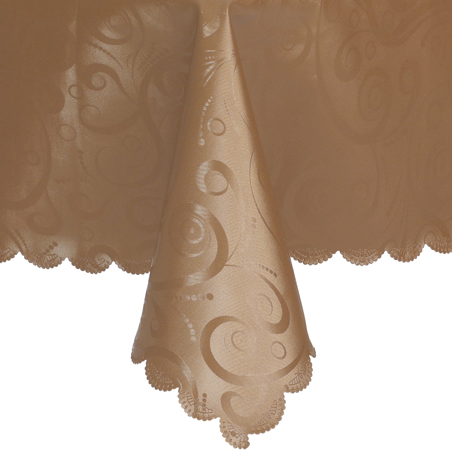 1 Pack Round Waterproof Vinyl Tablecloth, Wrinkle-Resistant Washable Table Cover