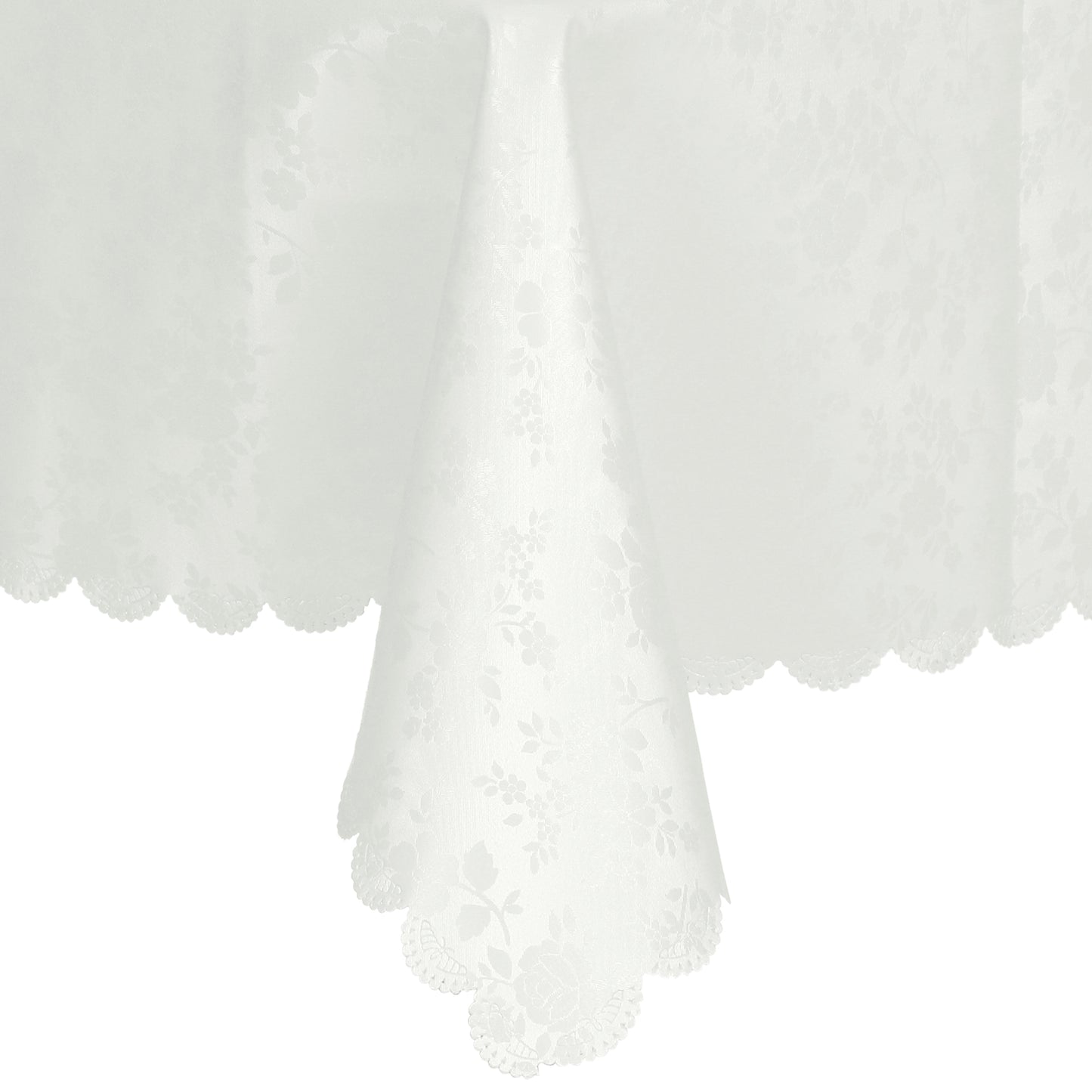 1 Pack Round Waterproof Vinyl Tablecloth, Wrinkle-Resistant Washable Table Cover