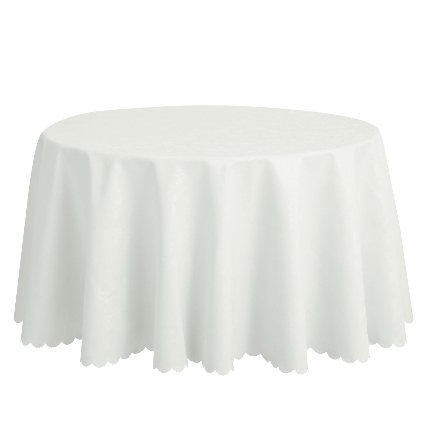 1 Pack Round Waterproof Vinyl Tablecloth, Wrinkle-Resistant Washable Table Cover
