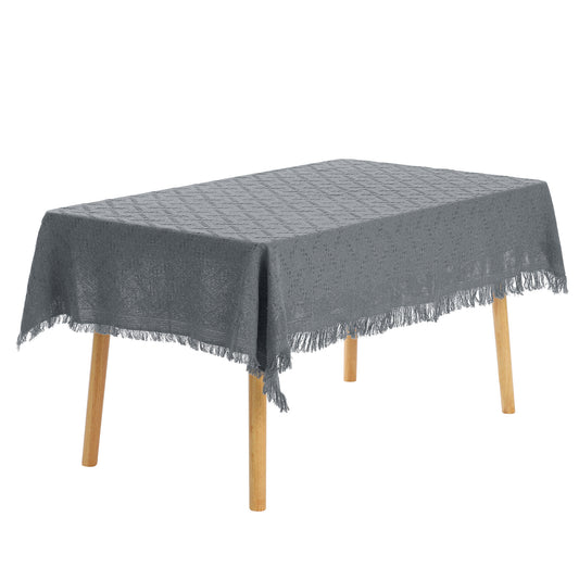 1 Pack Rectangle Tablecloth, Cotton Linen Table Cover