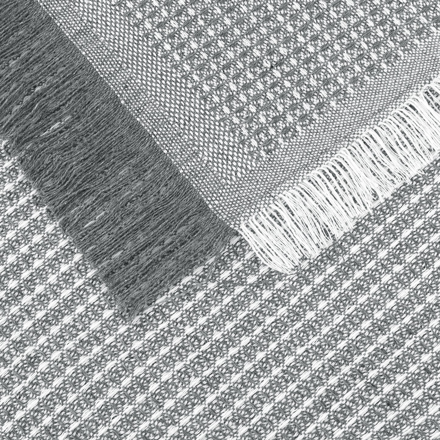 1 paquete de mantel rectangular de lino y algodón.