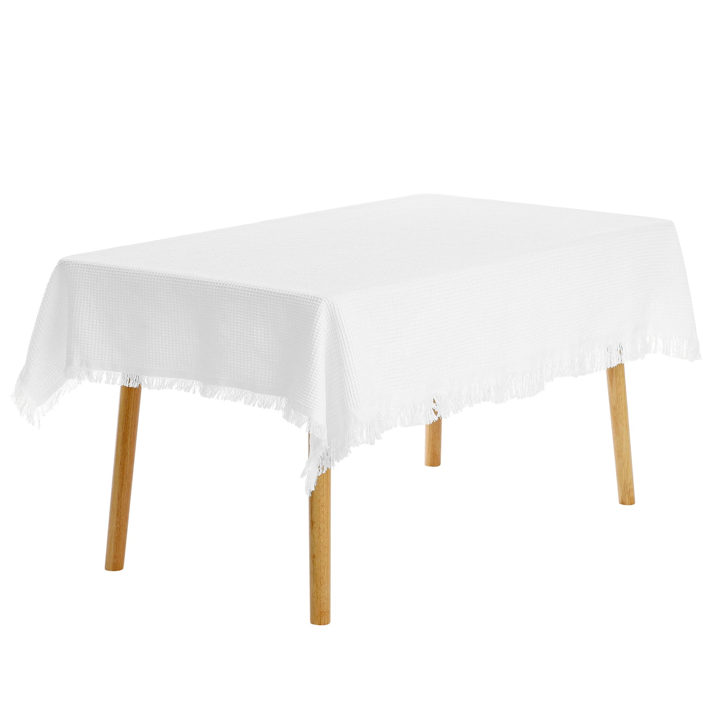1 paquete de mantel rectangular de lino y algodón.