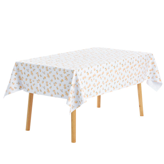 1 Pack Rectangle PVC Tablecloth, Floral Waterproof Table Cover