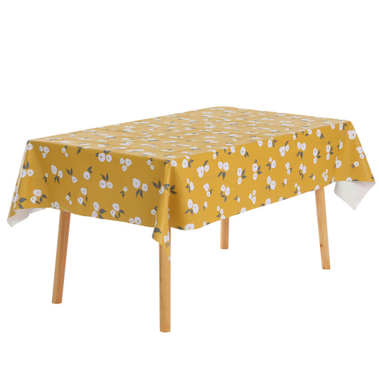 Mantel rectangular de PVC, impermeable, con diseño floral, 1 unidad