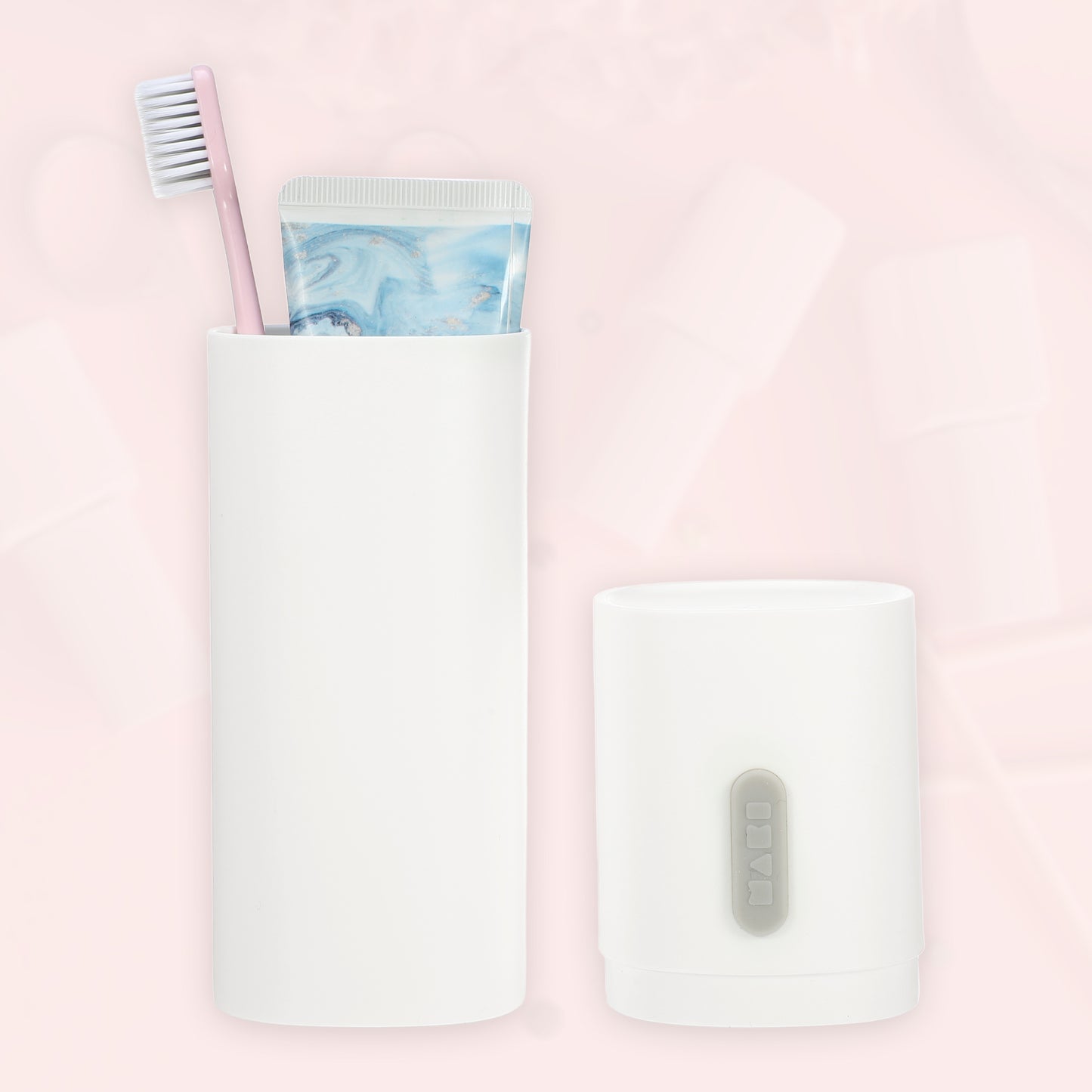 2 Pcs Lightweight Traveling Toothbrush Holders Case, 7.68"x2.36" White