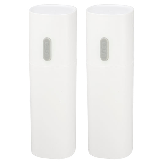 2 Pcs Lightweight Traveling Toothbrush Holders Case, 7.68"x2.36" White