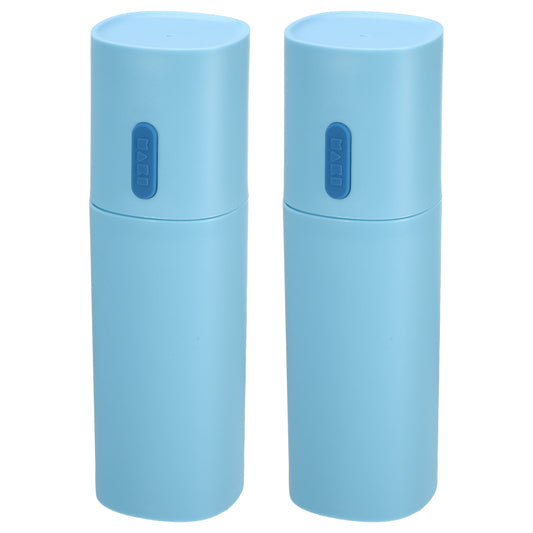2 Pcs Lightweight Traveling Toothbrush Holders Case, 7.68"x2.36" Blue