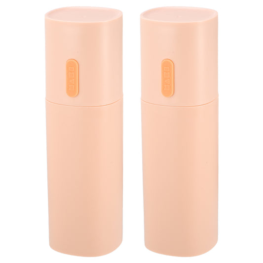2 Pcs Lightweight Traveling Toothbrush Holders Case, 7.68"x2.36" Pink