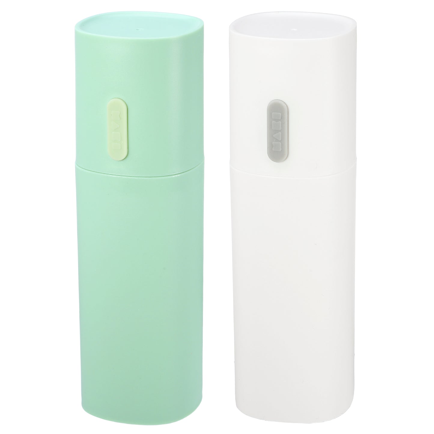 2 Pcs Lightweight Toothbrush Travel Case, 7.68"x2.36" White, Green