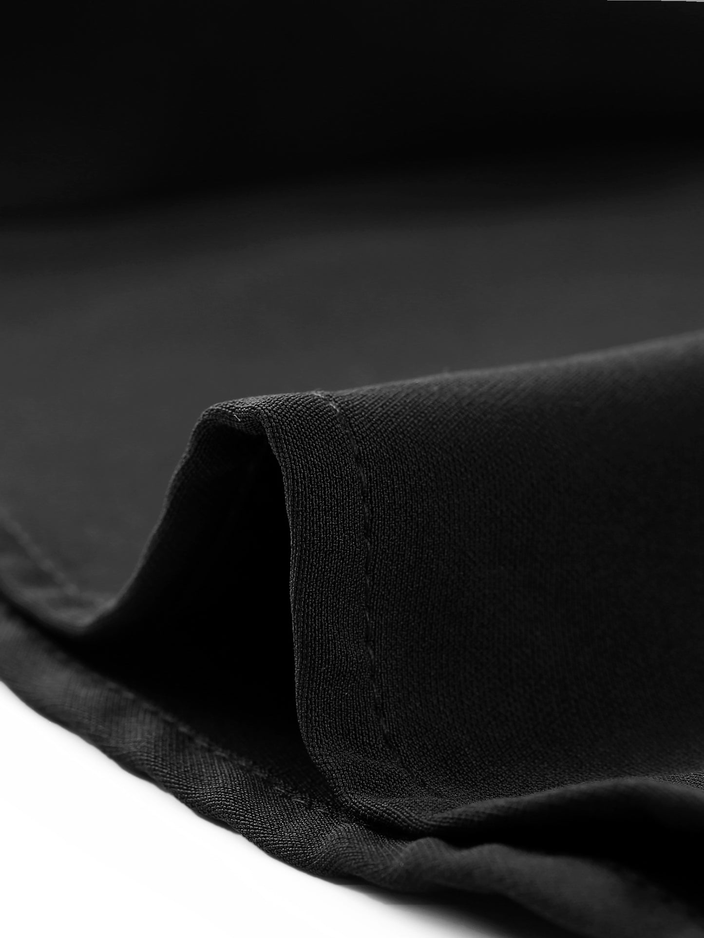 Women Side Zipper High Waist Elegant Flared Flowy A Line Work Midi Skirt