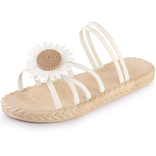 Women's Espadrille Floral Beach Sandals Slip On Slides Sandals