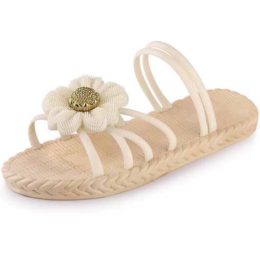 Women's Espadrille Floral Beach Sandals Slip On Slides Sandals