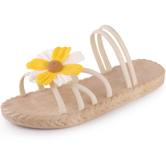 Women's Espadrille Floral Beach Sandals Slip On Slides Sandals