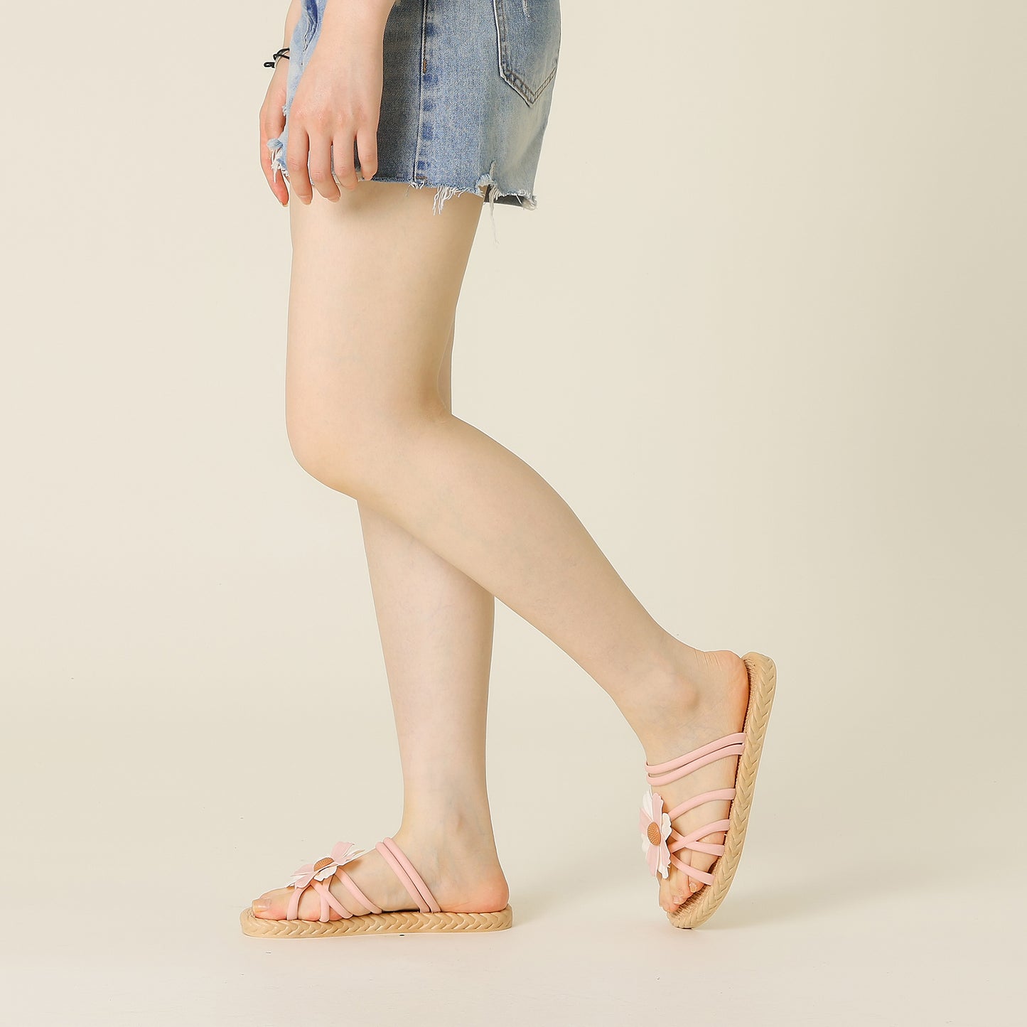 Women's Espadrille Floral Beach Sandals Slip On Slides Sandals