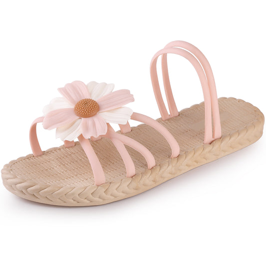 Women's Espadrille Floral Beach Sandals Slip On Slides Sandals