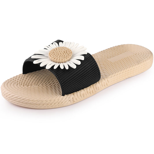 Women's Espadrille Floral Beach Sandals Slip On Slides Sandals