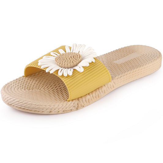 Women's Espadrille Floral Beach Sandals Slip On Slides Sandals