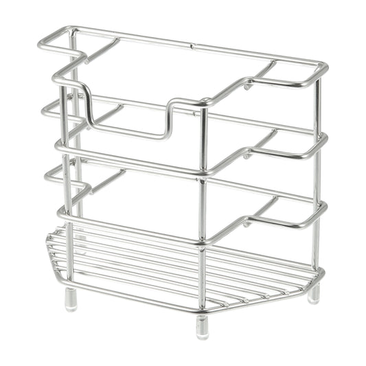 Soporte para cepillo de dientes de acero inoxidable 304 con 3 ranuras, organizador de accesorios de baño, tono plateado