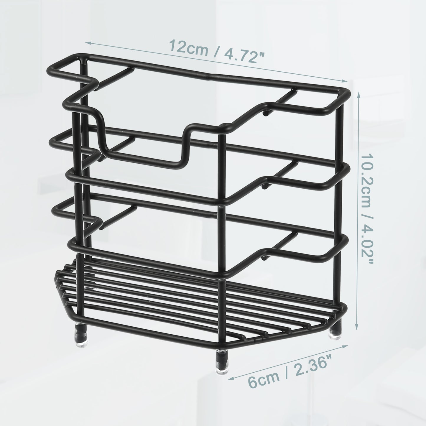 Soporte para cepillo de dientes de acero inoxidable 304 con 3 ranuras, organizador de accesorios de baño, color negro