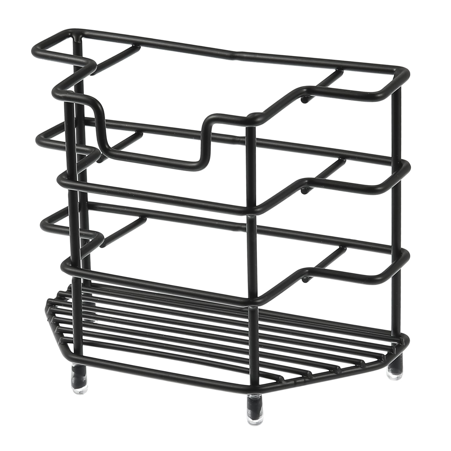 Soporte para cepillo de dientes de acero inoxidable 304 con 3 ranuras, organizador de accesorios de baño, color negro