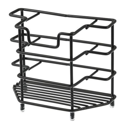 3 Slots 304 Stainless Steel Toothbrush Holder Stand, Bathroom Accessories Organizer Black