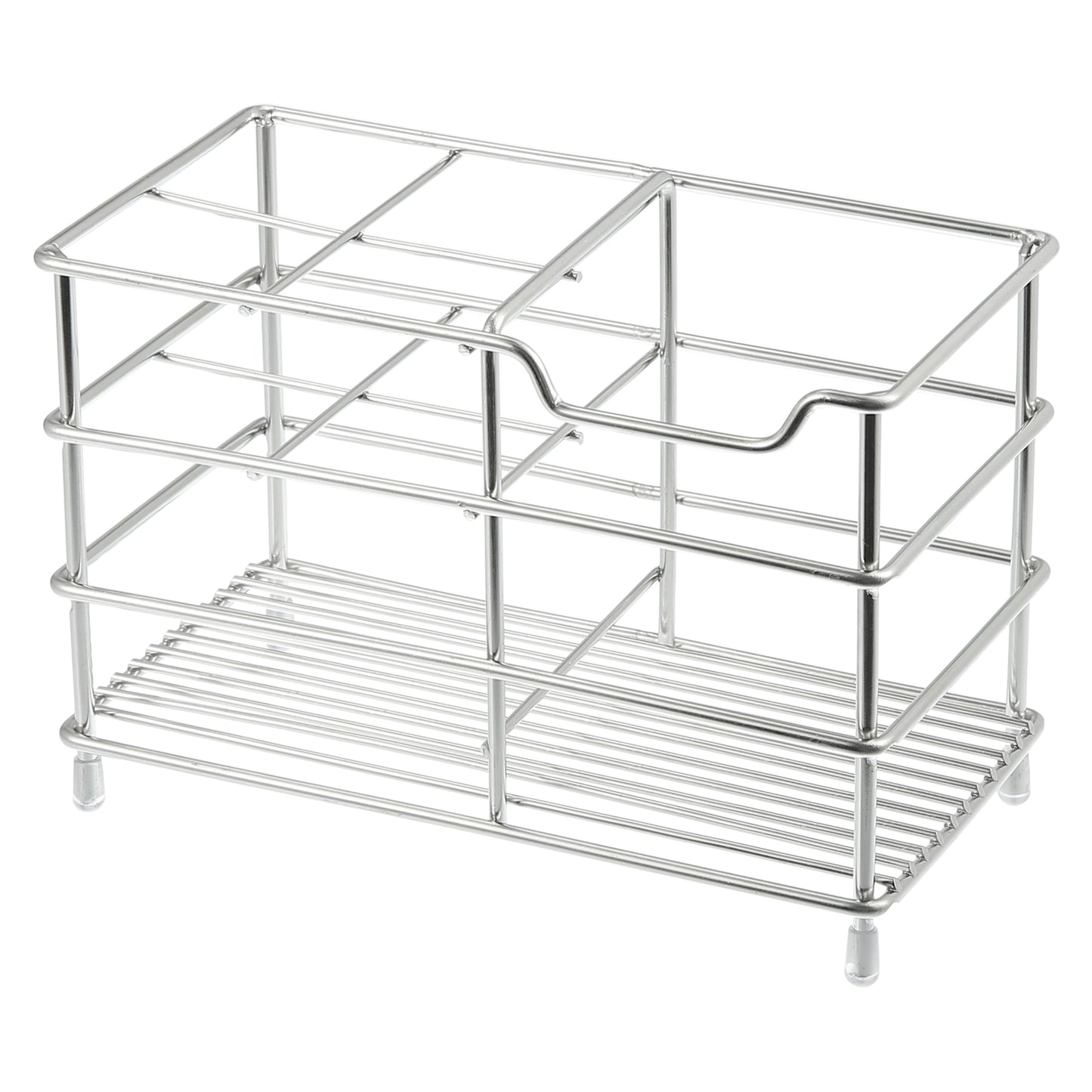 Portacepillos de dientes de acero inoxidable 304 con 4 ranuras, accesorio para baño y cocina, tono plateado