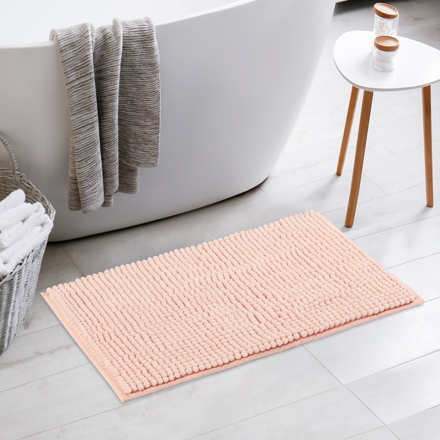 Bathroom Rugs, Soft Plush & Fluffy Bath Mats Non Slip Extra Thick Microfiber Bath Mats